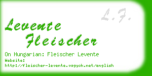 levente fleischer business card